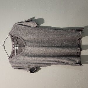 RBX WOMANS PURPLE HEATHER X-DRI V-NECK WORKOUT TOP SIZE MEDIUM